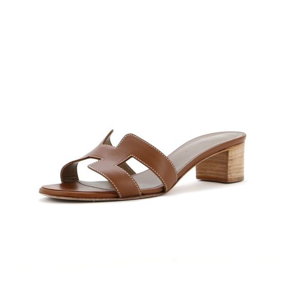 Hermes Shoes - Hermes Women's Oasis Sandals Leather Brown